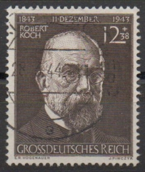 Michel Nr. 864, Prof. Dr. Robert Koch gestempelt.